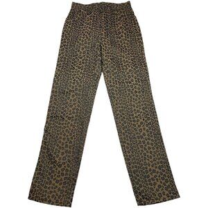 Vintage Fendi Jeans leopard print high waisted straight leg pants